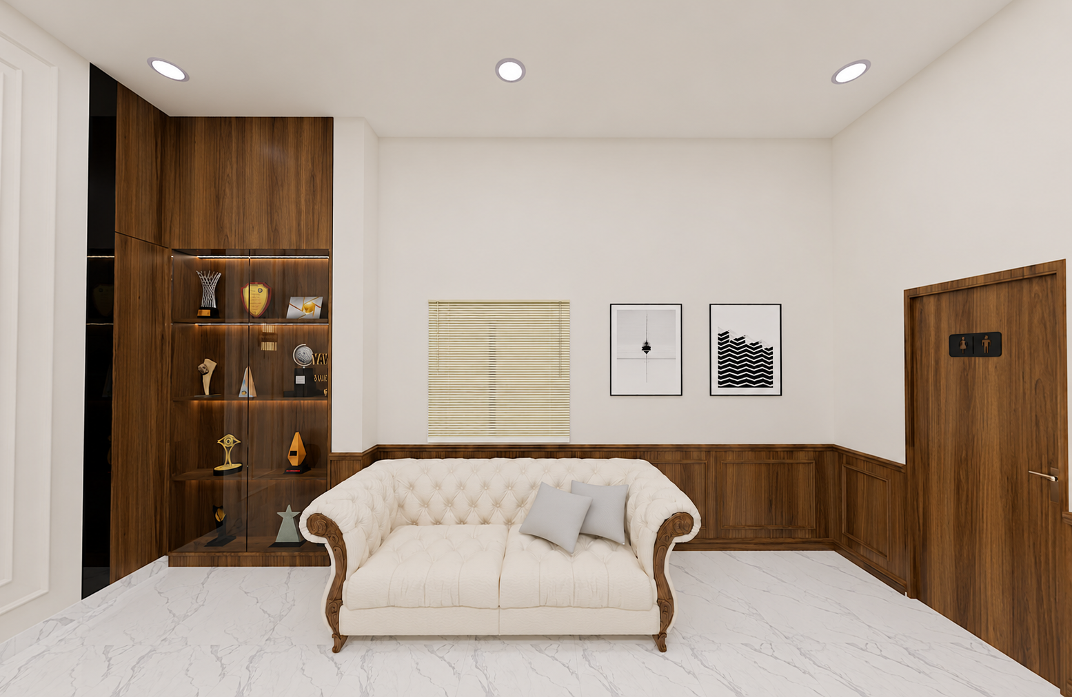 Premium Living Room Interior by AGAM FOUNDATION